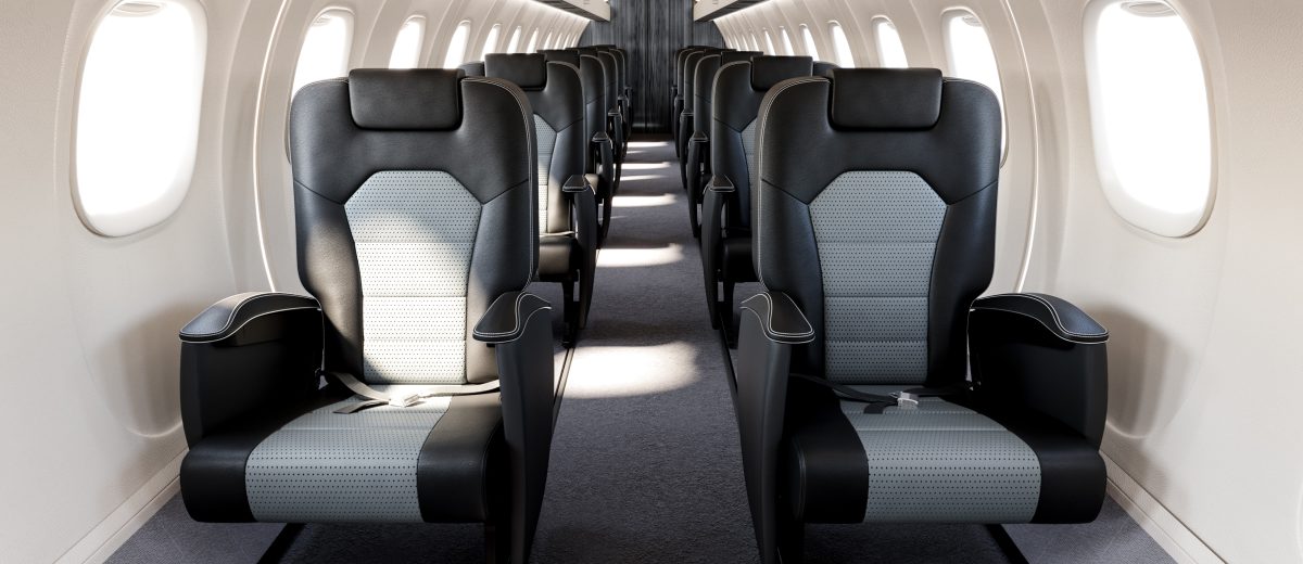 ERJ 140 for sale - semi private business class interior
