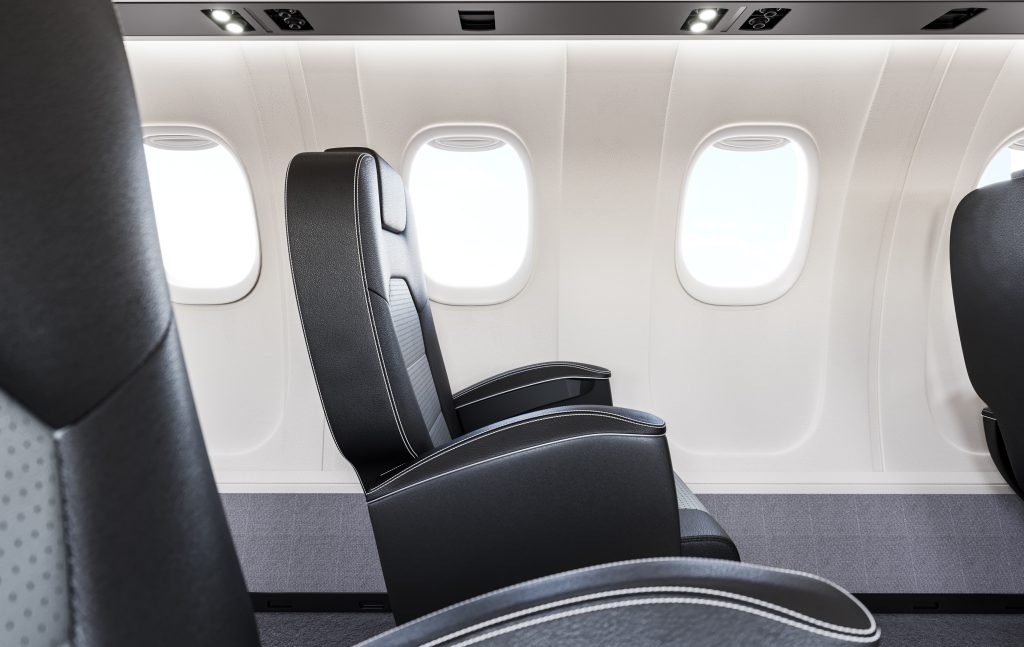ERJ 140 for sale, business class semi-private interior